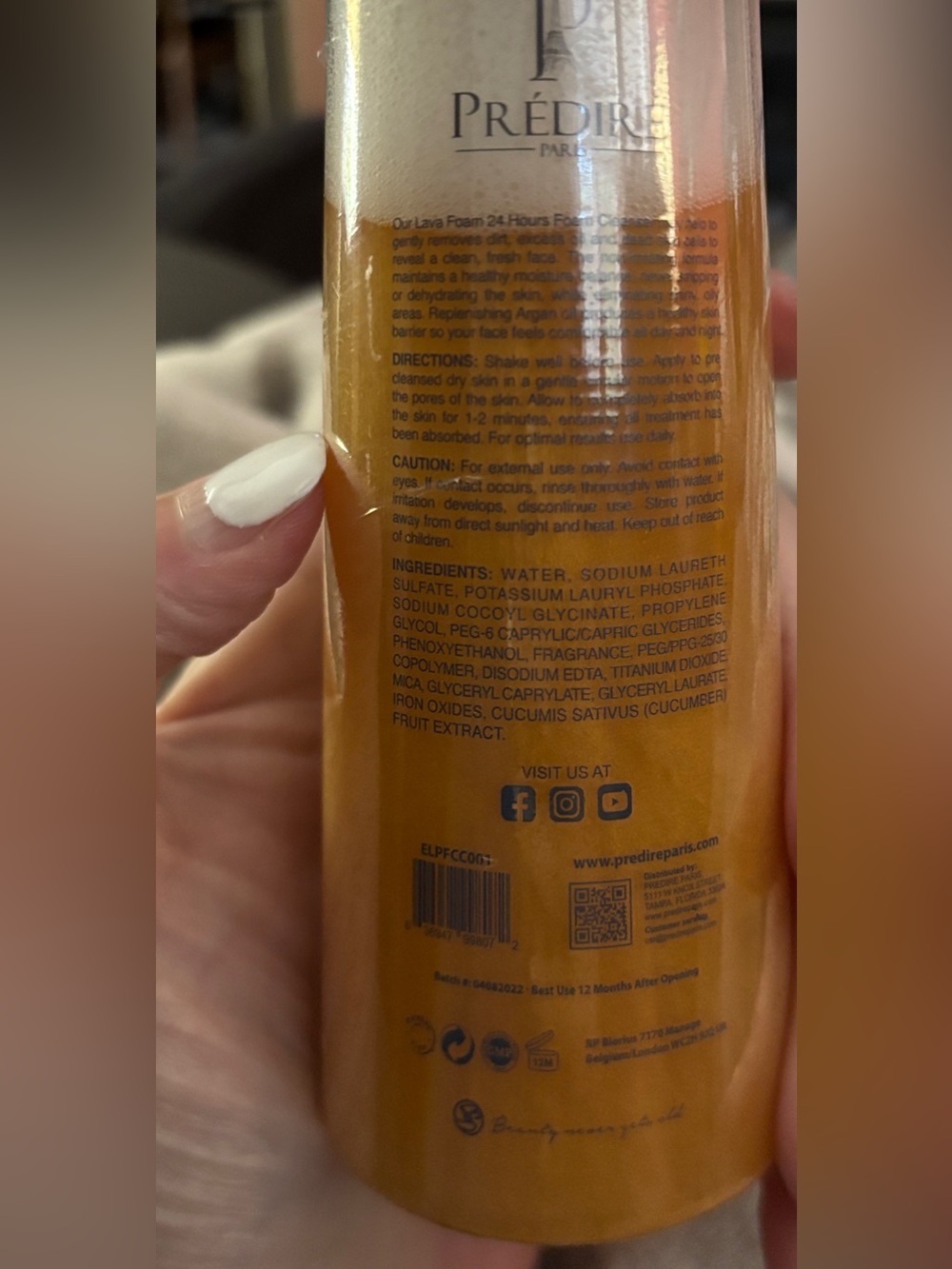 Prédiré Paris Hydrating Lava 24 Hour Foam Cleanser, New & Sealed, Retail $88 - Picture 8 of 8